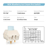 Kailh BOX Blueberry Ice Cream Pro switch all pom linear switches - DIYKEY