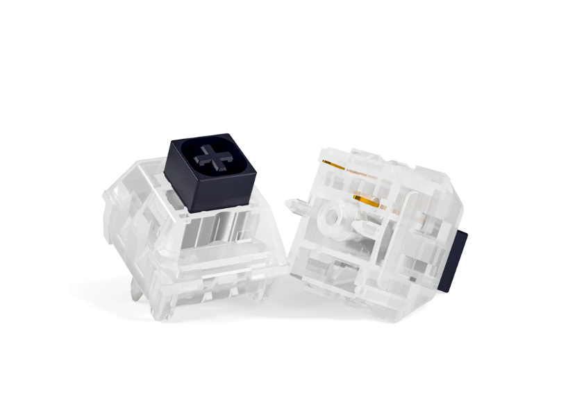 Kailh BOX Crystal Navy Switches — Clicky | 95gf ·  PC Clear · IP56 · 80M Cycles