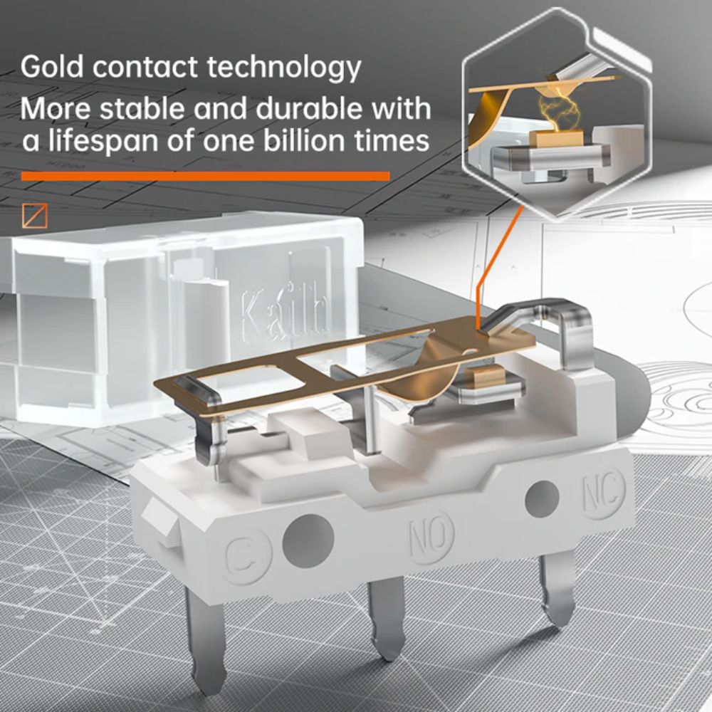 Kailh GM Mouse Micro Switch White Blade Game Esports Micro Switch GM X 100 Million Click lifetime