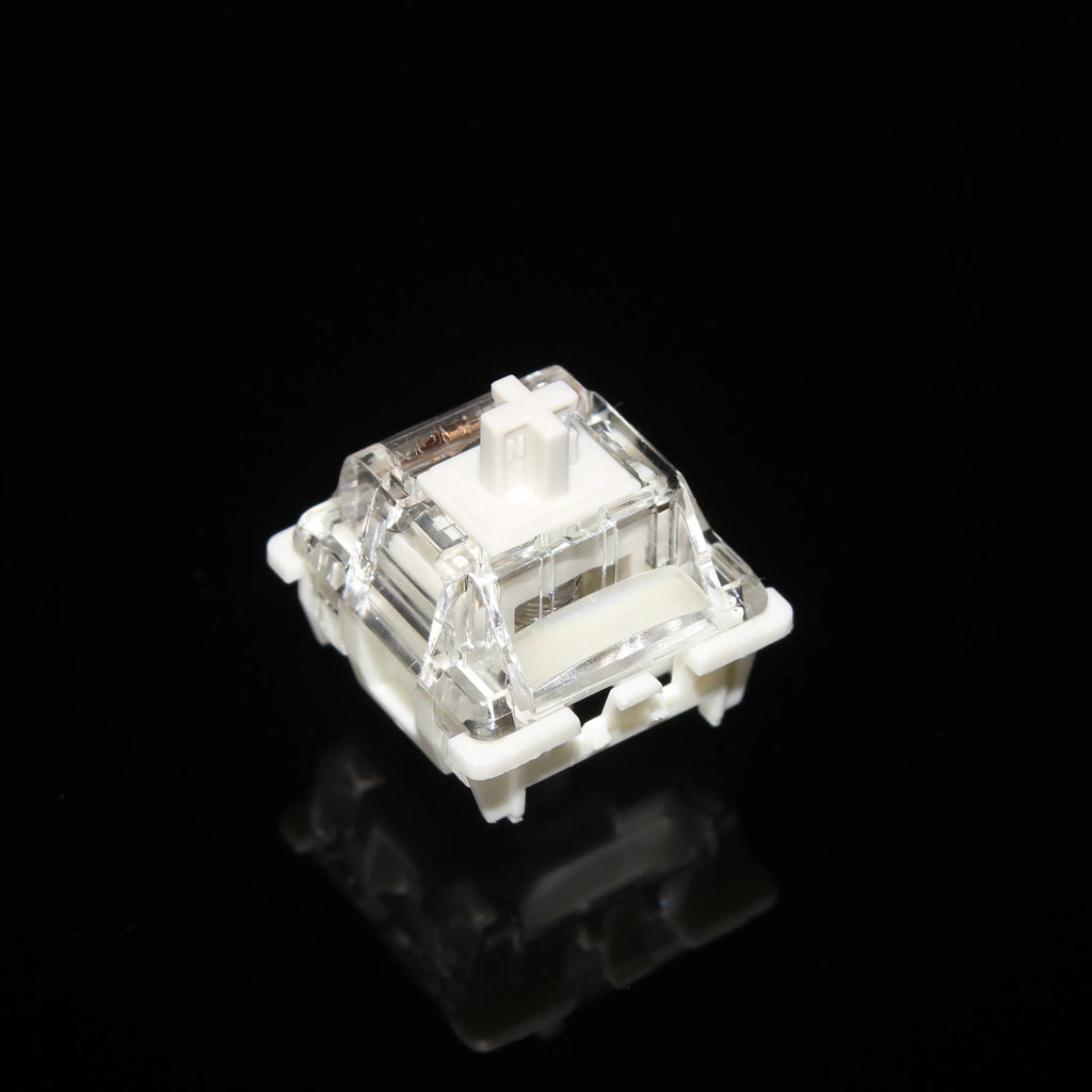 DIYKEY Gateron G Pro 3.0 White g switch - clear plastic housing, white components