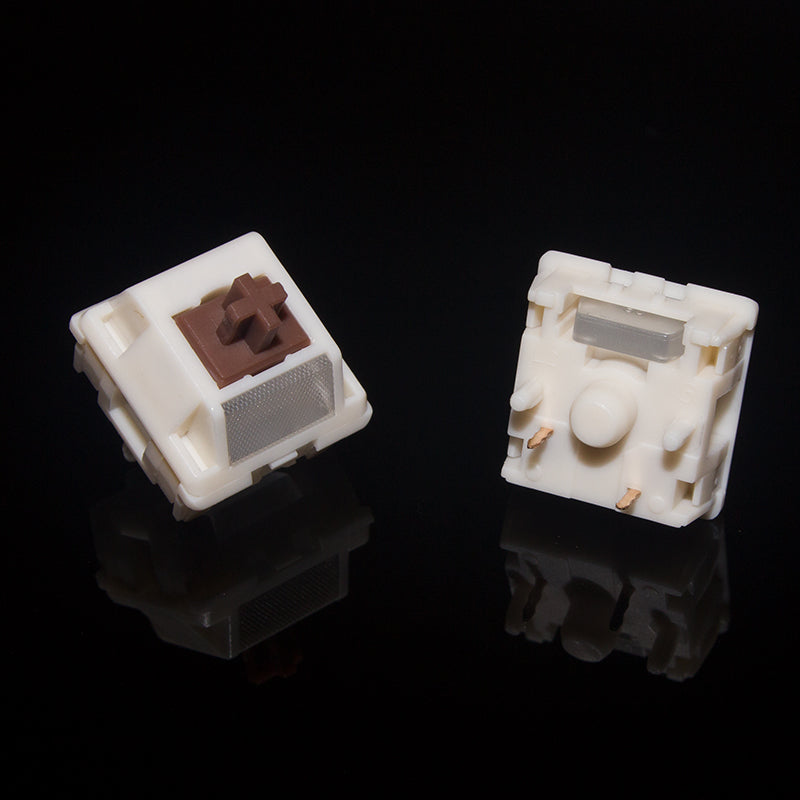 HMX Caramel Pudding V2 — POK Stem Smooth Linear Switch | 37gf or 45gf · Factory Lubed