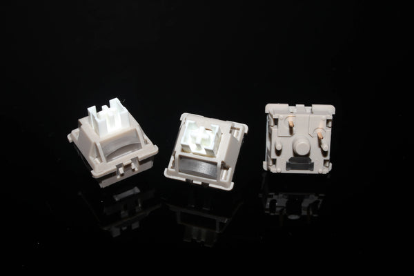 FL·ESPORTS Silent Grey Snow Linear 5Pin switches display on black surface