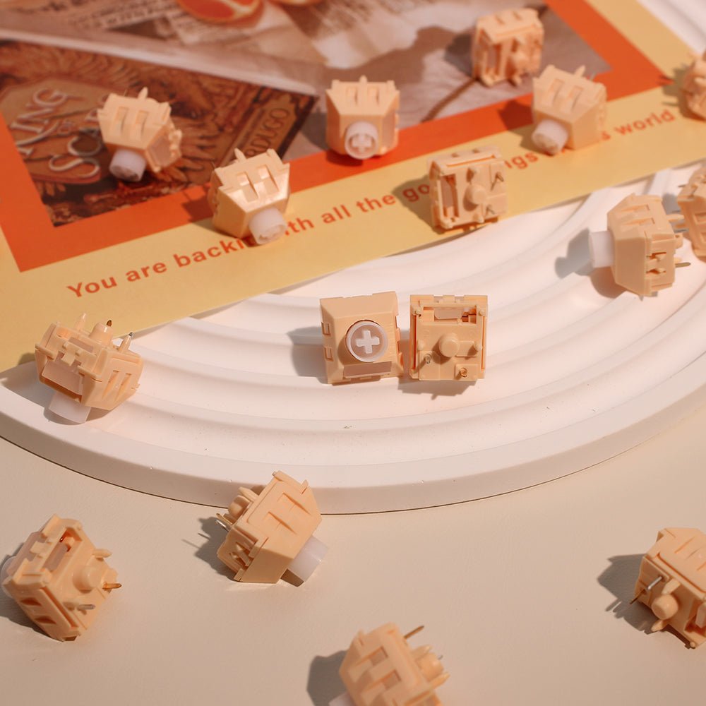 kailh box clicky switch POM Crackle Ice Switches cream switches - DIYKEY