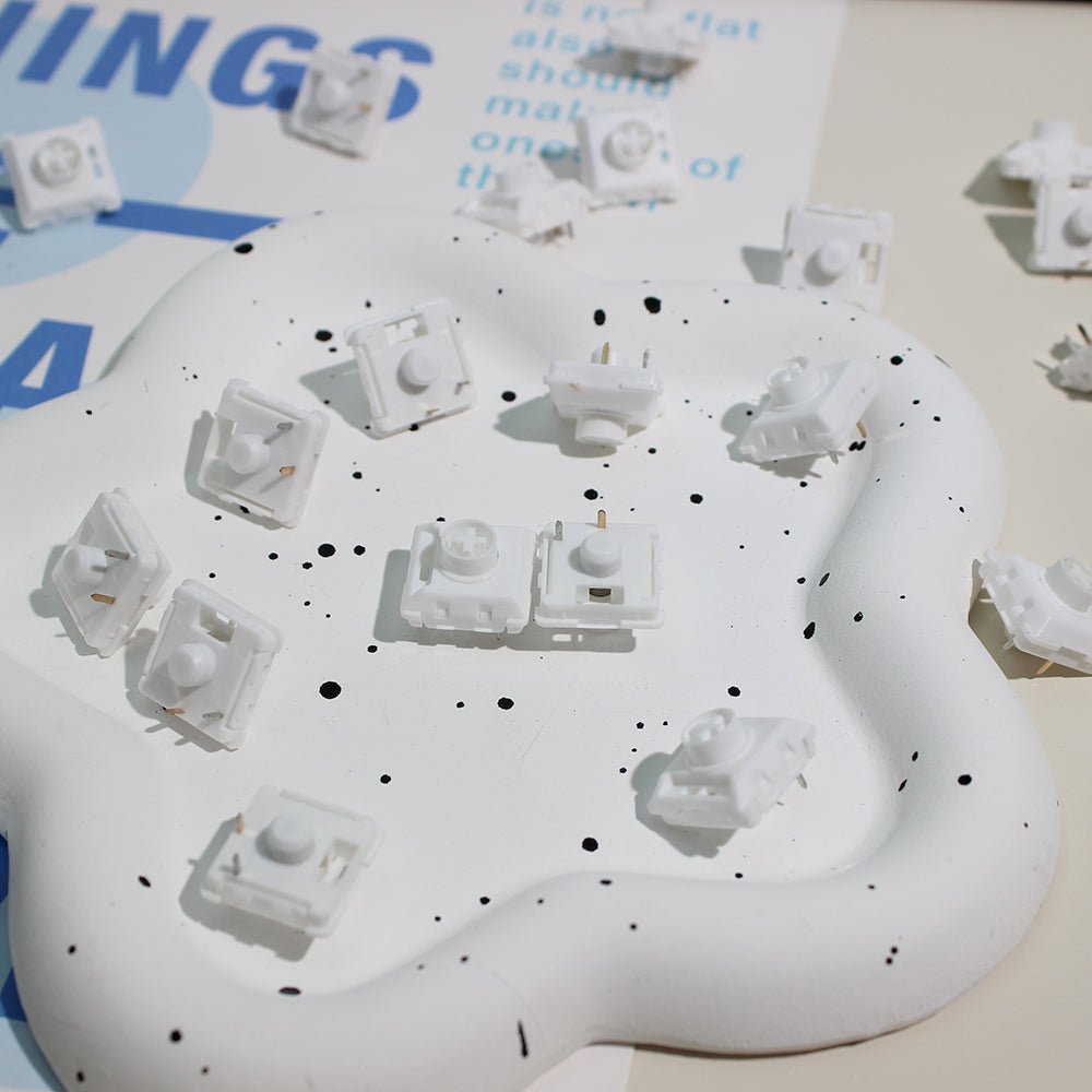 Kailh Choc V2 Full POM Low Profile Keyboard Switch White Rain linear switches